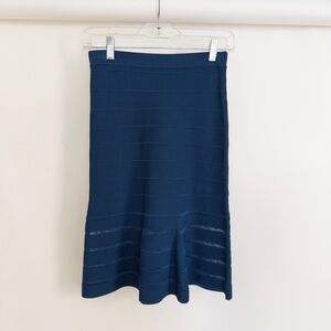 SANDRO Navy Midi Skirt